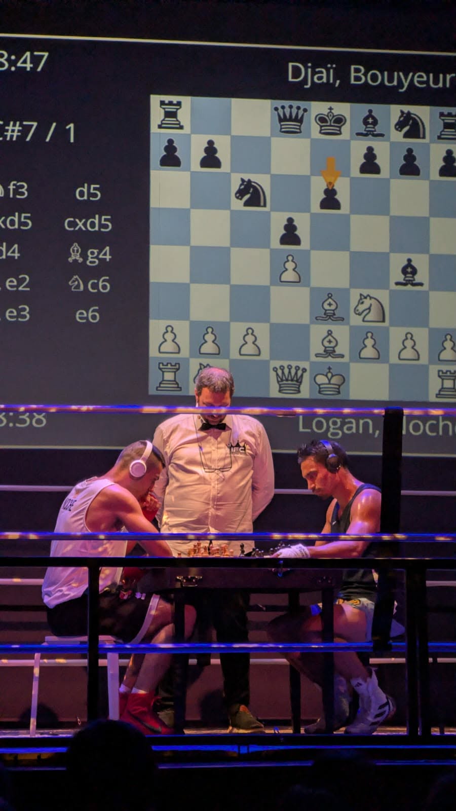 Djaï en compétition de chess-boxing